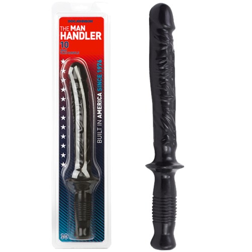 The Manhandler Black PVC Dildo