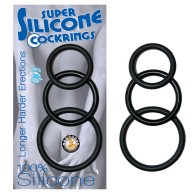 Super Silicone Cockrings - 3 Sizes in One Pack