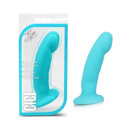 Luxe Cici 6.5 in. Curved Silicone Dildo