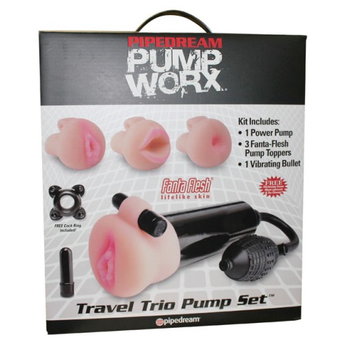 Pipedream Pump Worx Travel Trio Pump Set