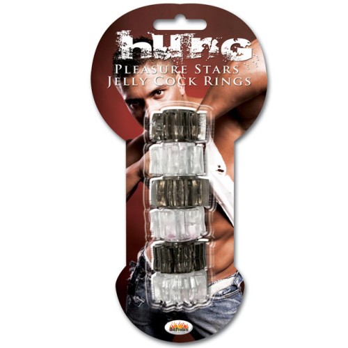 Hung Pleasure Stars Jelly Cock Rings 6 Pack