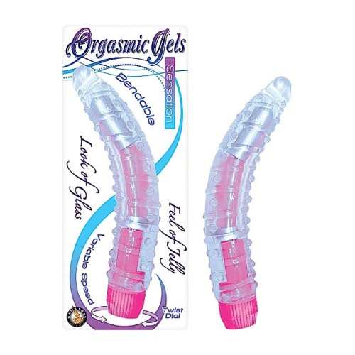 Orgasmic Gels Sensation 7in. Vibrator - Ribbed Delight