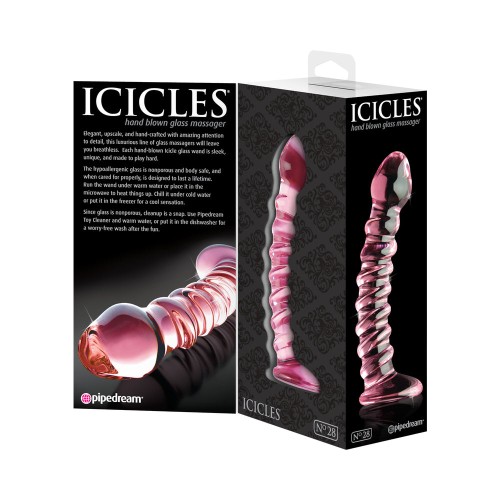 Dildo de Cristal Pipedream Icicles No. 28 para Placer Absoluto