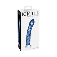 Dildo de Vidrio Texturizado Pipedream Icicles No. 29 para Placer de Lujo