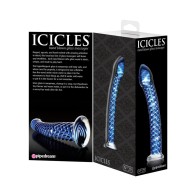 Dildo de Vidrio Texturizado Pipedream Icicles No. 29 para Placer de Lujo