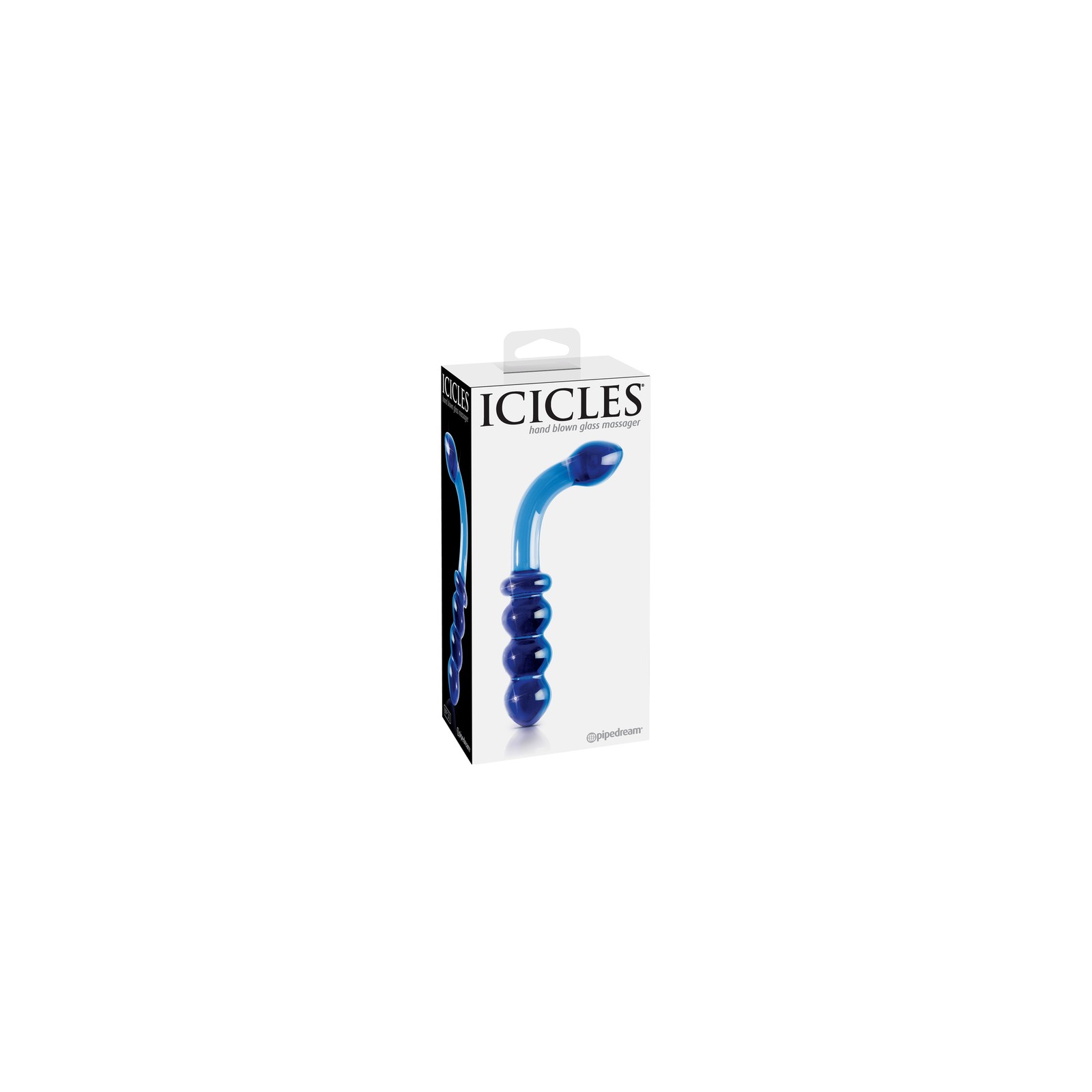 Pipedream Icicles No. 31 Dildo de Cristal Curvado con Perlas