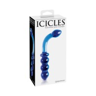 Pipedream Icicles No. 31 Dildo de Cristal Curvado con Perlas