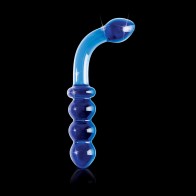 Pipedream Icicles No. 31 Dildo de Cristal Curvado con Perlas