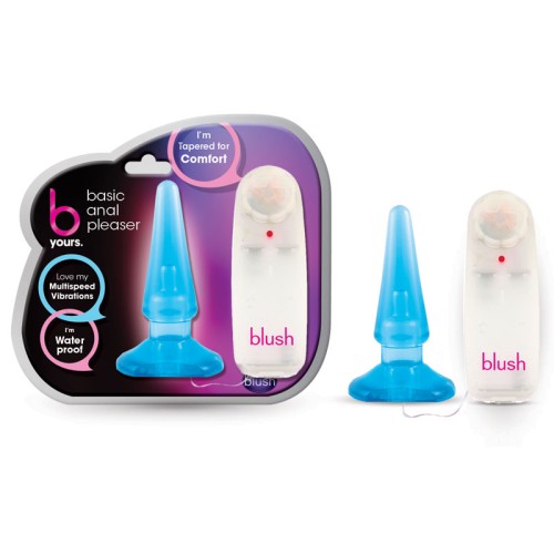 B Yours Basic Remote-Controlled Vibrating Anal Plug in Blue