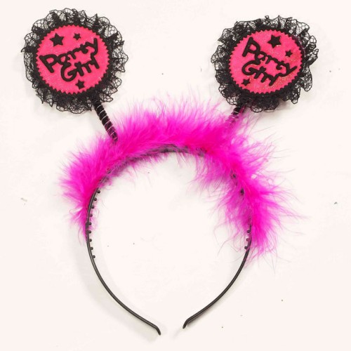 Diadema Party Girl Negro y Rosa