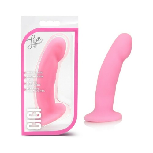 Dildo Curvado de Silicona Luxe Cici Rosa