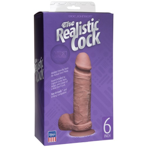 The Realistic Cock UR3 - 6 Inch Brown