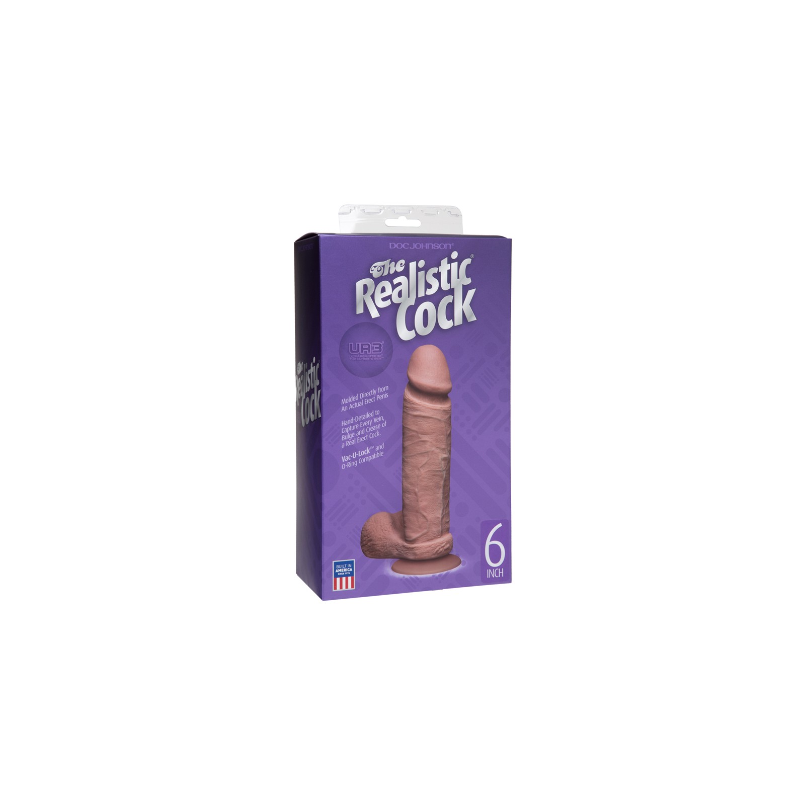 The Realistic Cock UR3 - 6 Inch Brown