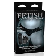 Bragas Vibrantes de Control Remoto Negro Talla Plus