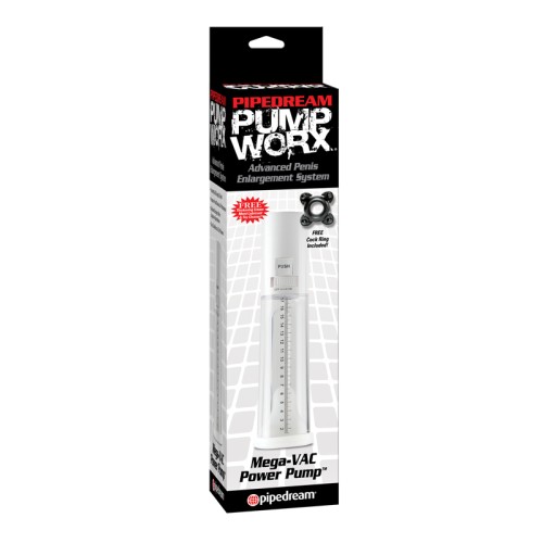 Pipedream Pump Worx MEGA-VAC Power Pump - Clear/White