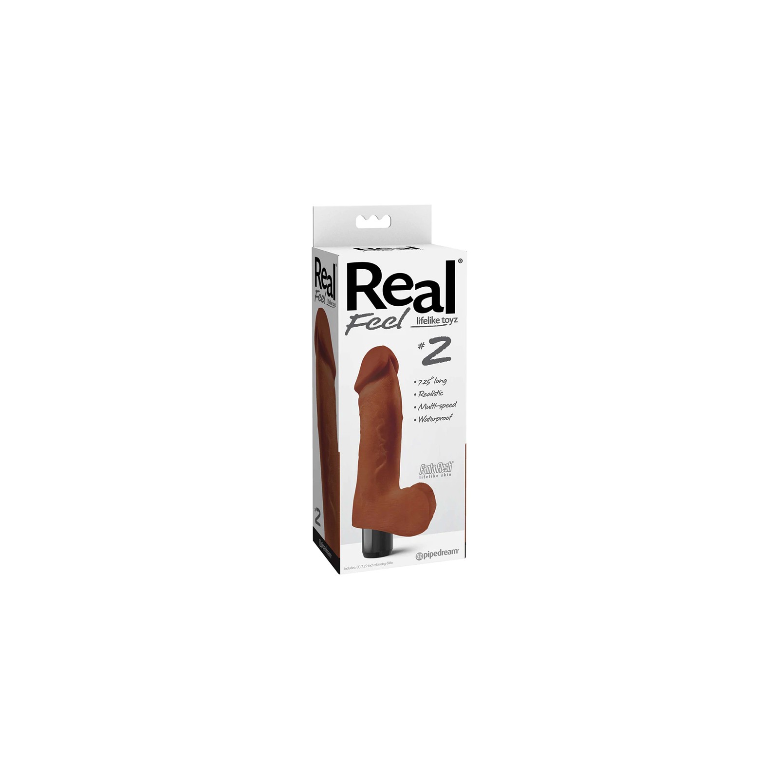 Pipedream Real Feel Lifelike Vibe 7.25 in. Brown