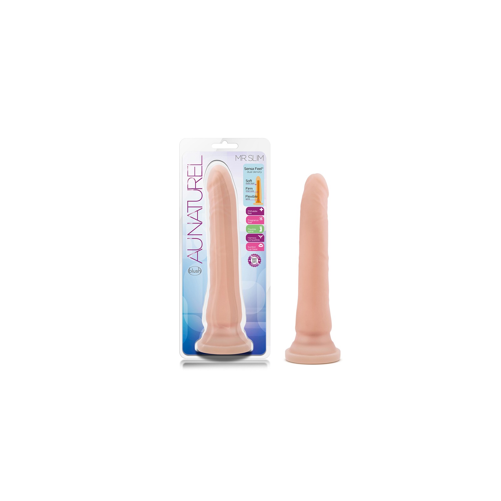 Mr. Slim Posable Dual Density Dildo - Realistic Experience