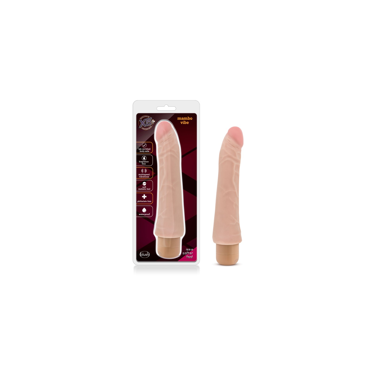 X5 Plus Mambo Vibe Dildo Vibrador Realista 9.25 in.