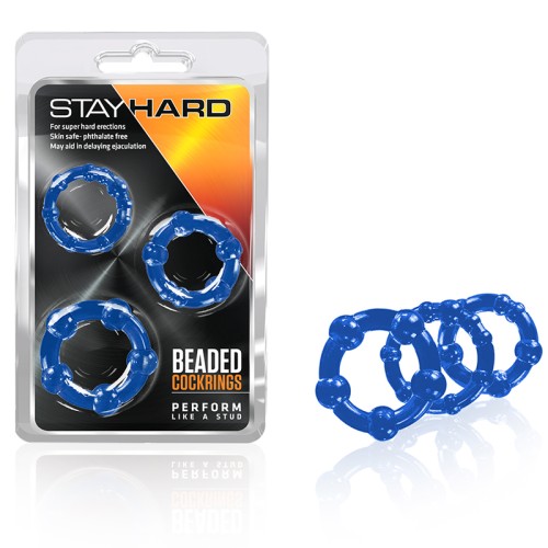 Stay Hard Beaded Cockrings 3-Piece Set