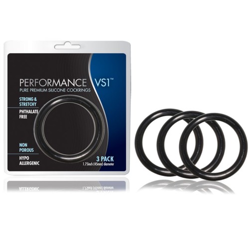 Performance VS1 Silicone Cockrings 3-Pack for Enhanced Stamina