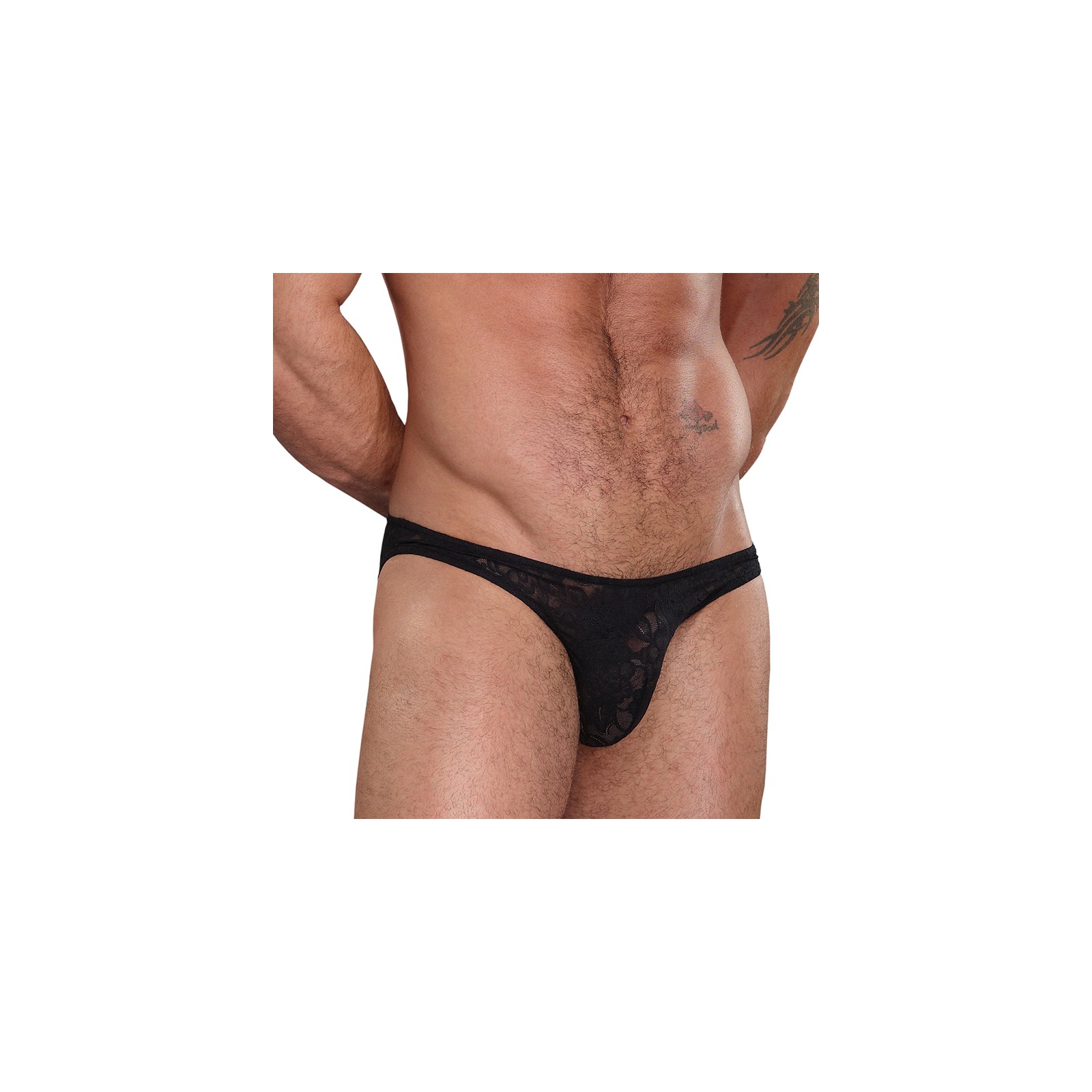 Male Power Bikini de Encaje elástico Wonder Negro Med