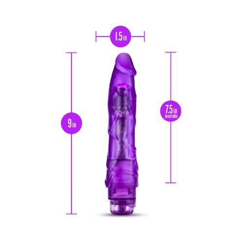 B Yours Vibe 1 Realistic 9 in. Vibrating Dildo Purple