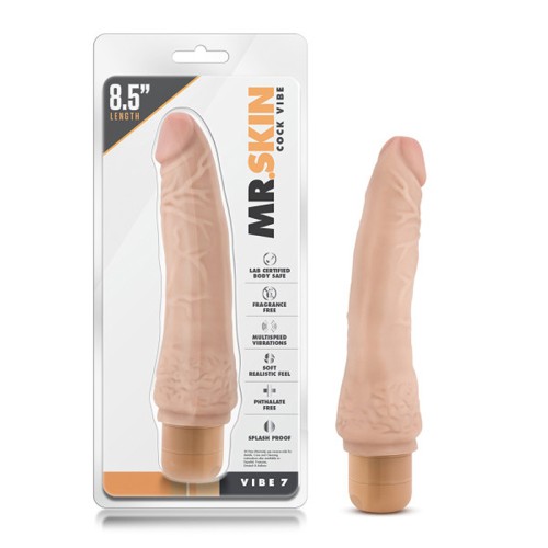 Dr. Skin Vibe 7 Vibrating Dildo - 8.5 in. Realistic Pleasure