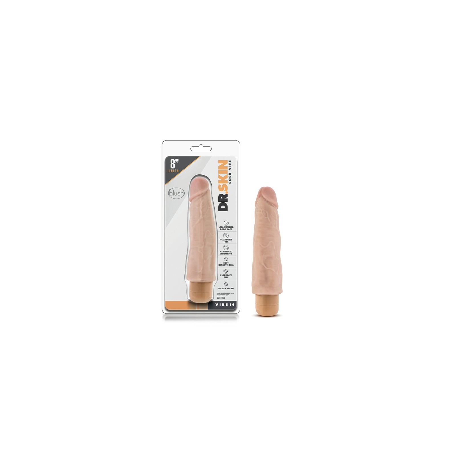 Dildo Vibrador Realista Dr. Skin Vibe 14 Beige