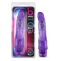 B Yours Vibe 2 Realistic 9 in. Vibrating Dildo Purple