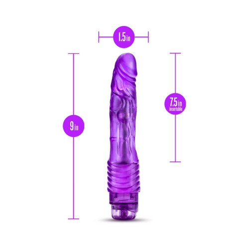 B Yours Vibe 2 Realistic 9 in. Vibrating Dildo Purple