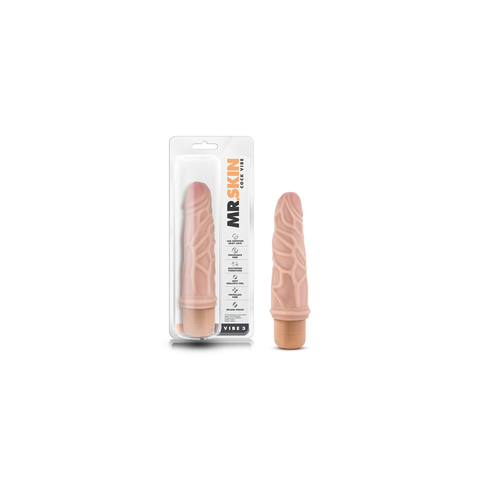 Dildo Vibrador Realista Dr. Skin Vibe 3 Beige