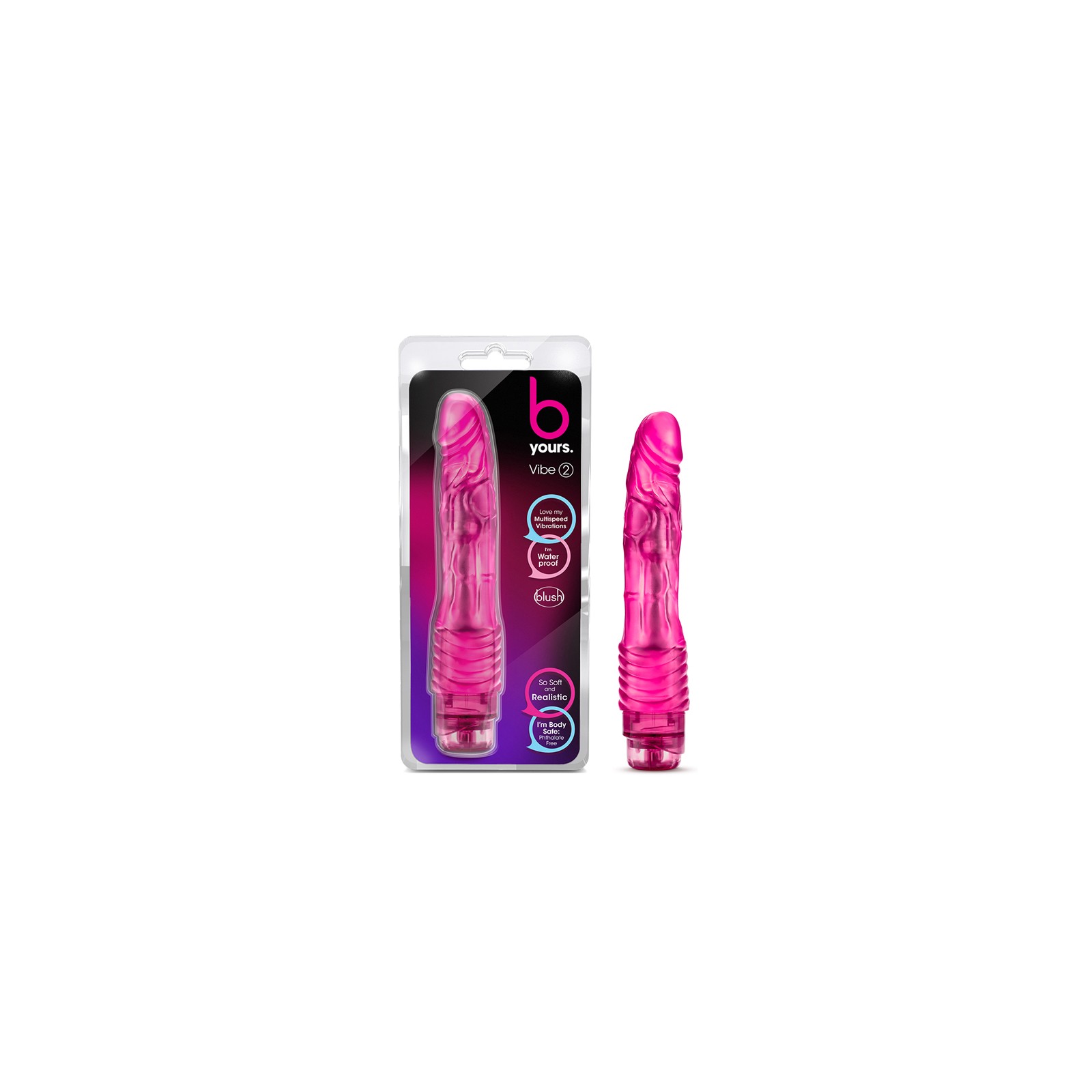 B Yours Vibe 2 9in Vibrating Dildo