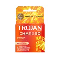 Condones Trojan Charged con Lubricante Calentado