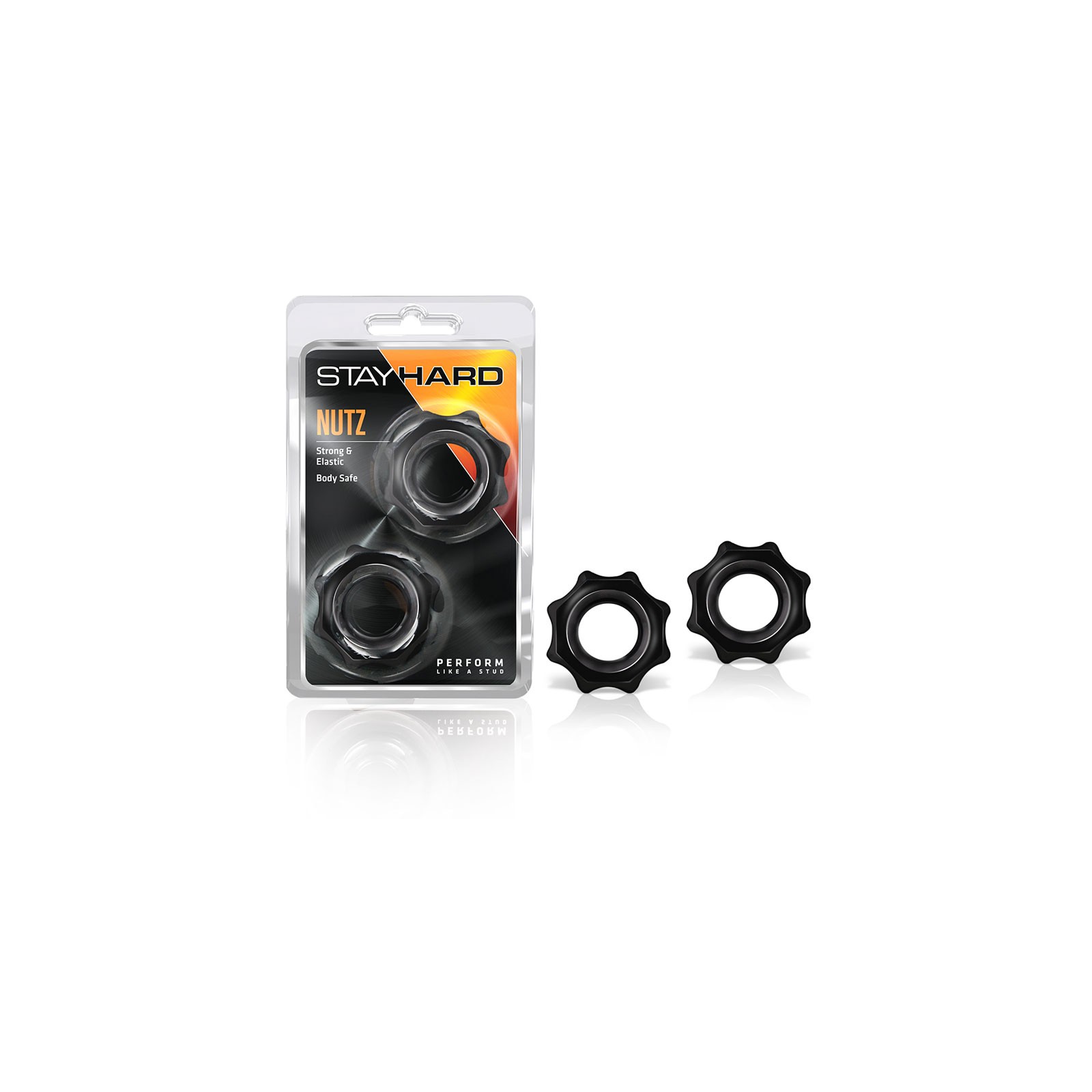 Stay Hard Nutz Cockring Two-Pack - Black