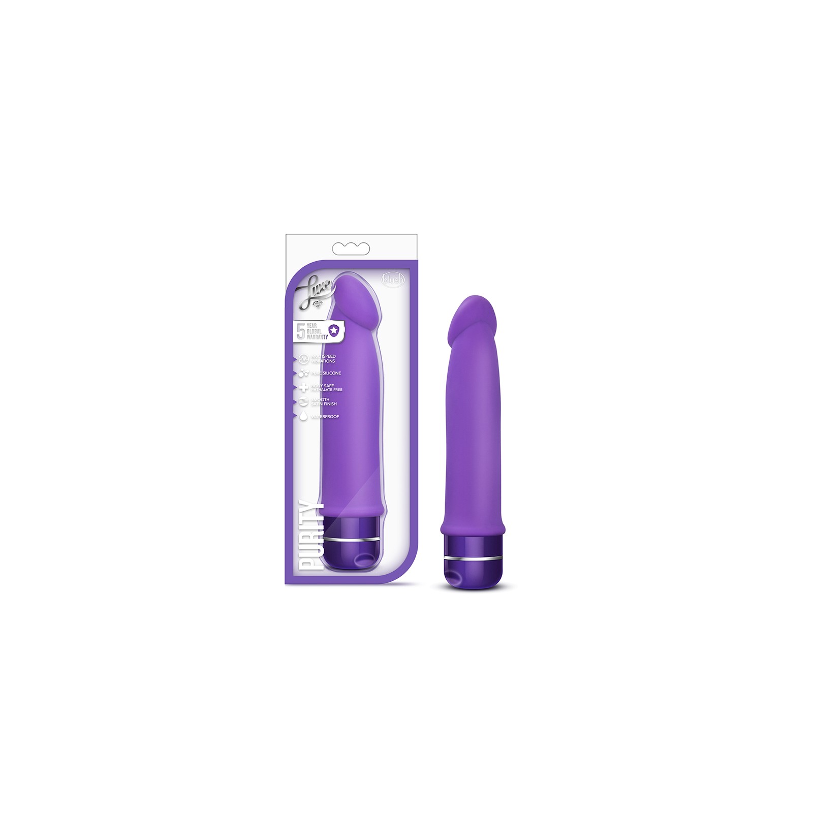 Luxe Purity Silicone Vibrator Purple | Premium Adult Toy