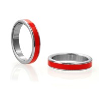 H2H Stainless Steel Cockring with Red Band