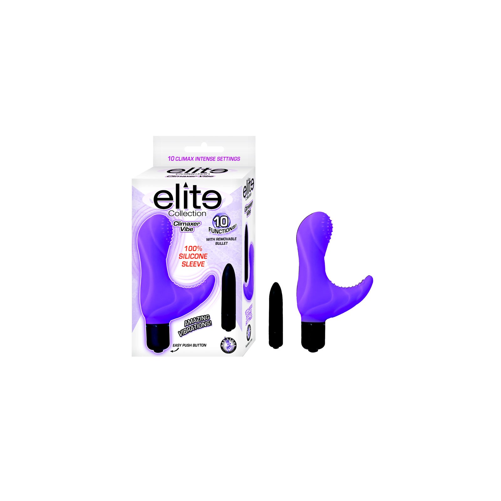 Elite Collection Climaxer Multispeed Waterproof Clit Stimulating G Spot Vibe (Purple)