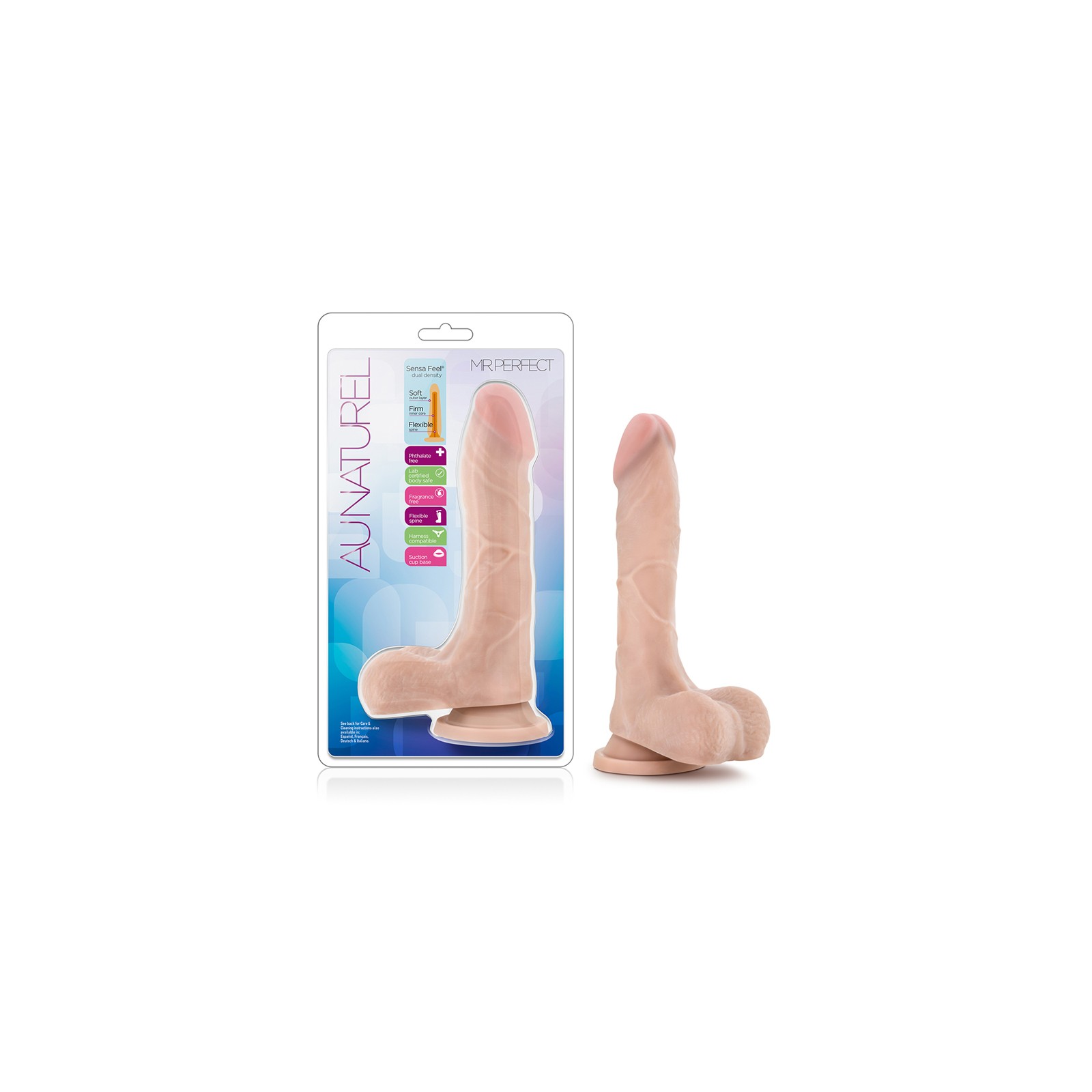 Au Naturel Dildo Mister Perfect 8.5 in Beige