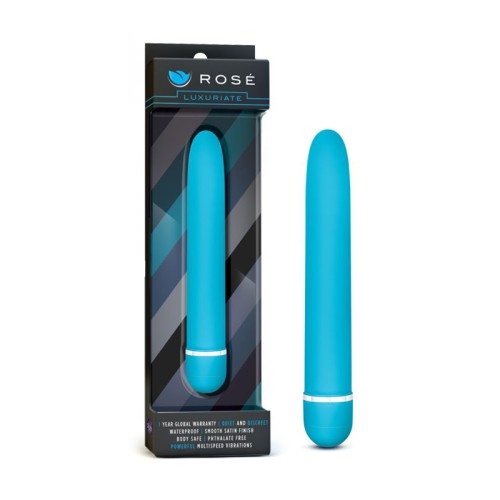 Rose Luxuriate Classic Slimline Vibrator Blue