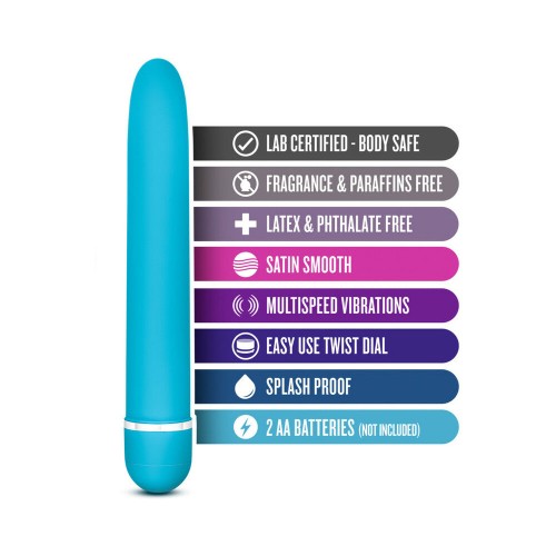 Vibrador Clásico Slimline Rose Luxuriate Azul