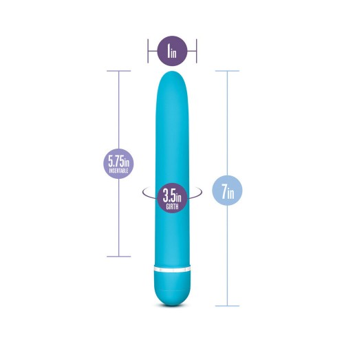 Vibrador Clásico Slimline Rose Luxuriate Azul