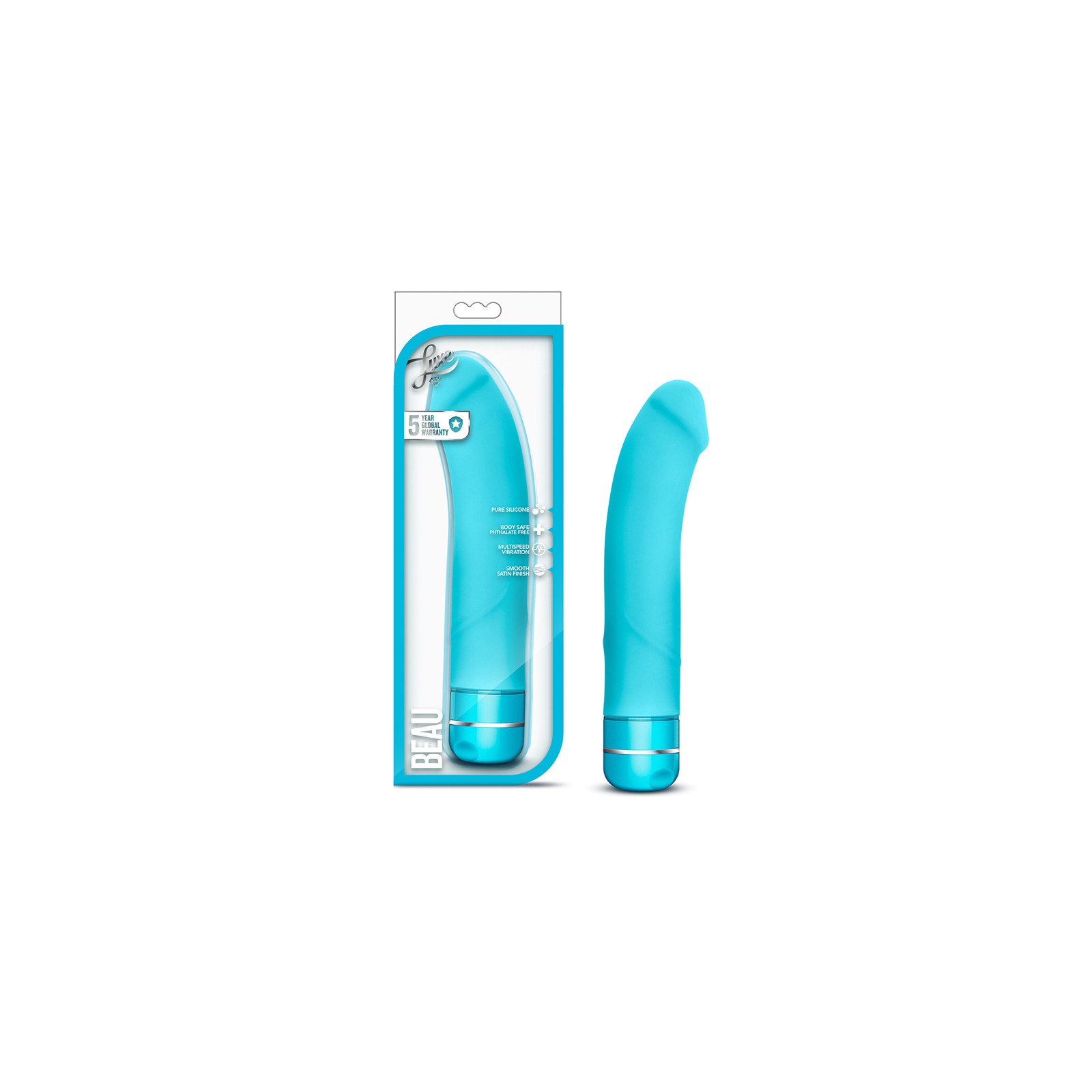 Luxe Beau Silicone G-Spot Vibrator Blue