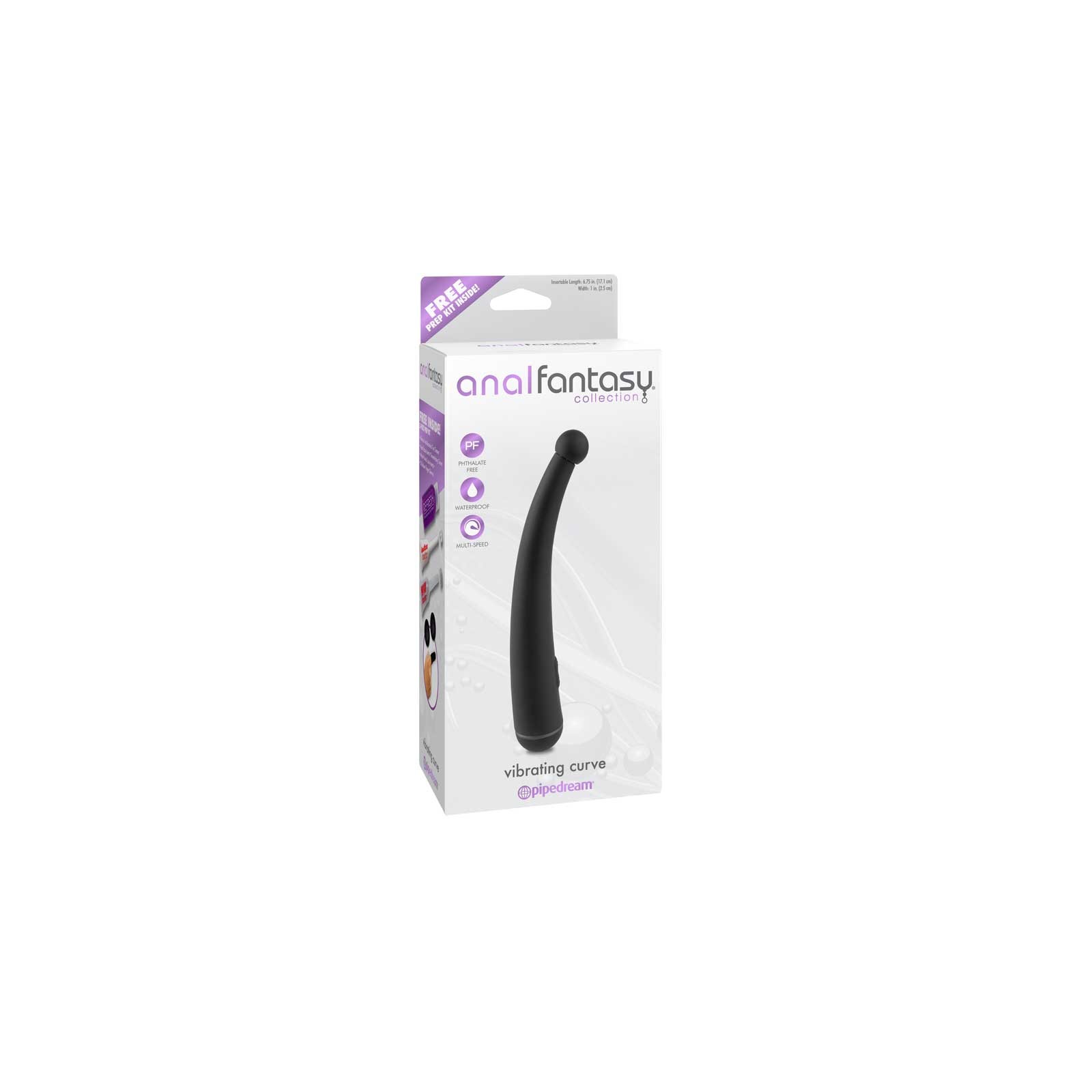 Pipedream Anal Fantasy Vibrating Curve Prostate Massager Black