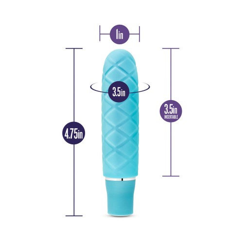 Luxe Cozi Mini Silicone Slimline Vibrator Aqua