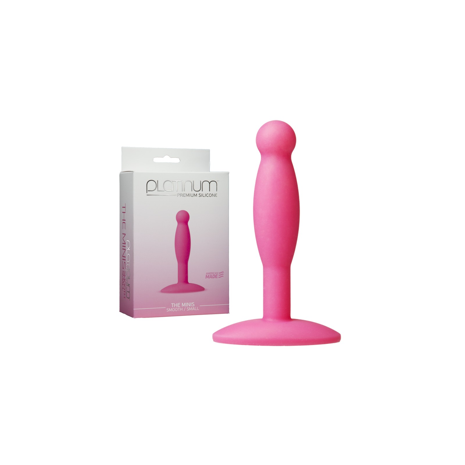 Platinum Premium Silicone Smooth Mini Plug Small Pink