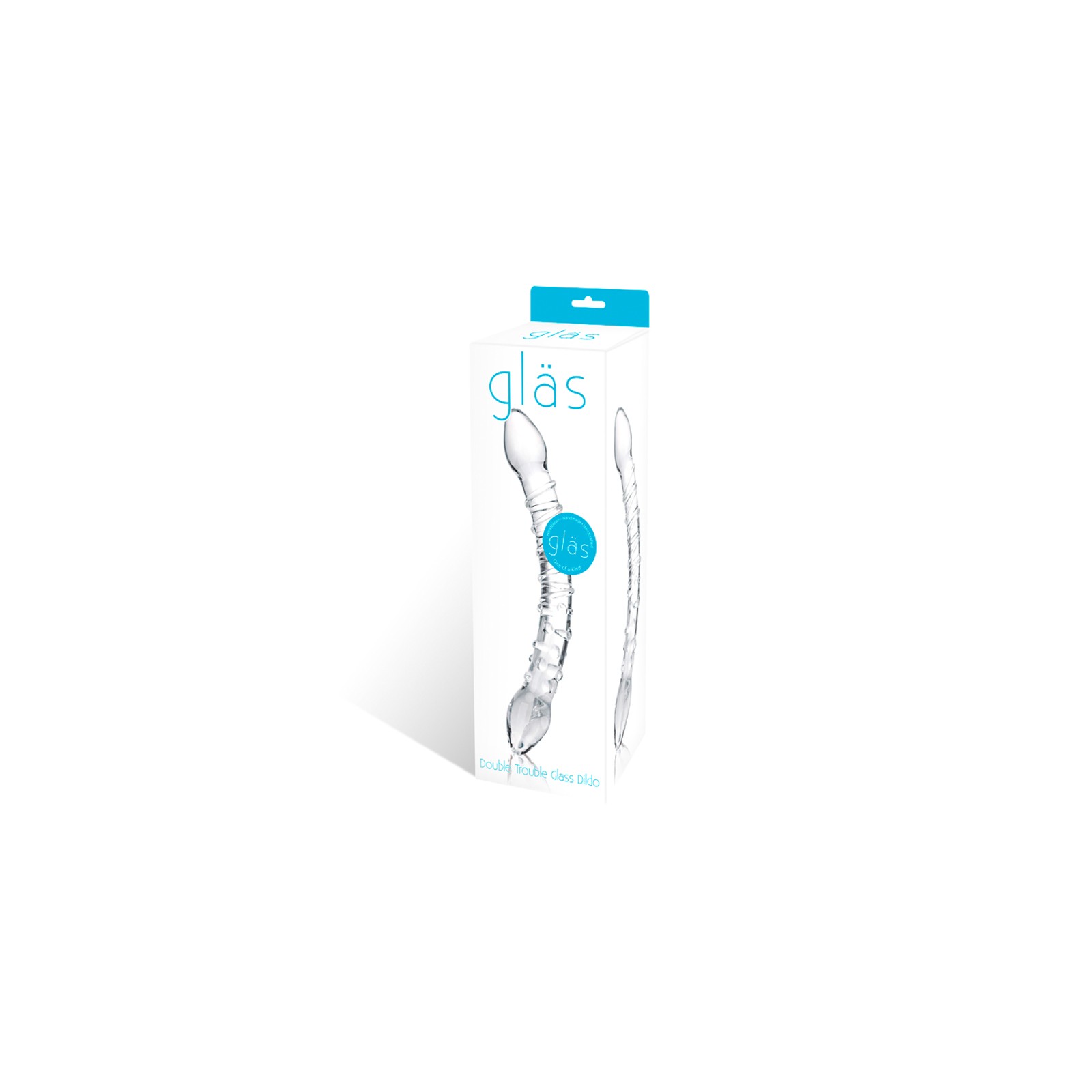 Glas 10 in. Double Trouble Glass Dildo - Perfect for Couples