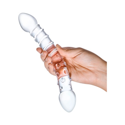 Glas 10 in. Double Trouble Glass Dildo - Perfect for Couples