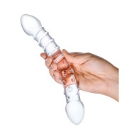 Glas 10 in. Double Trouble Glass Dildo - Perfect for Couples