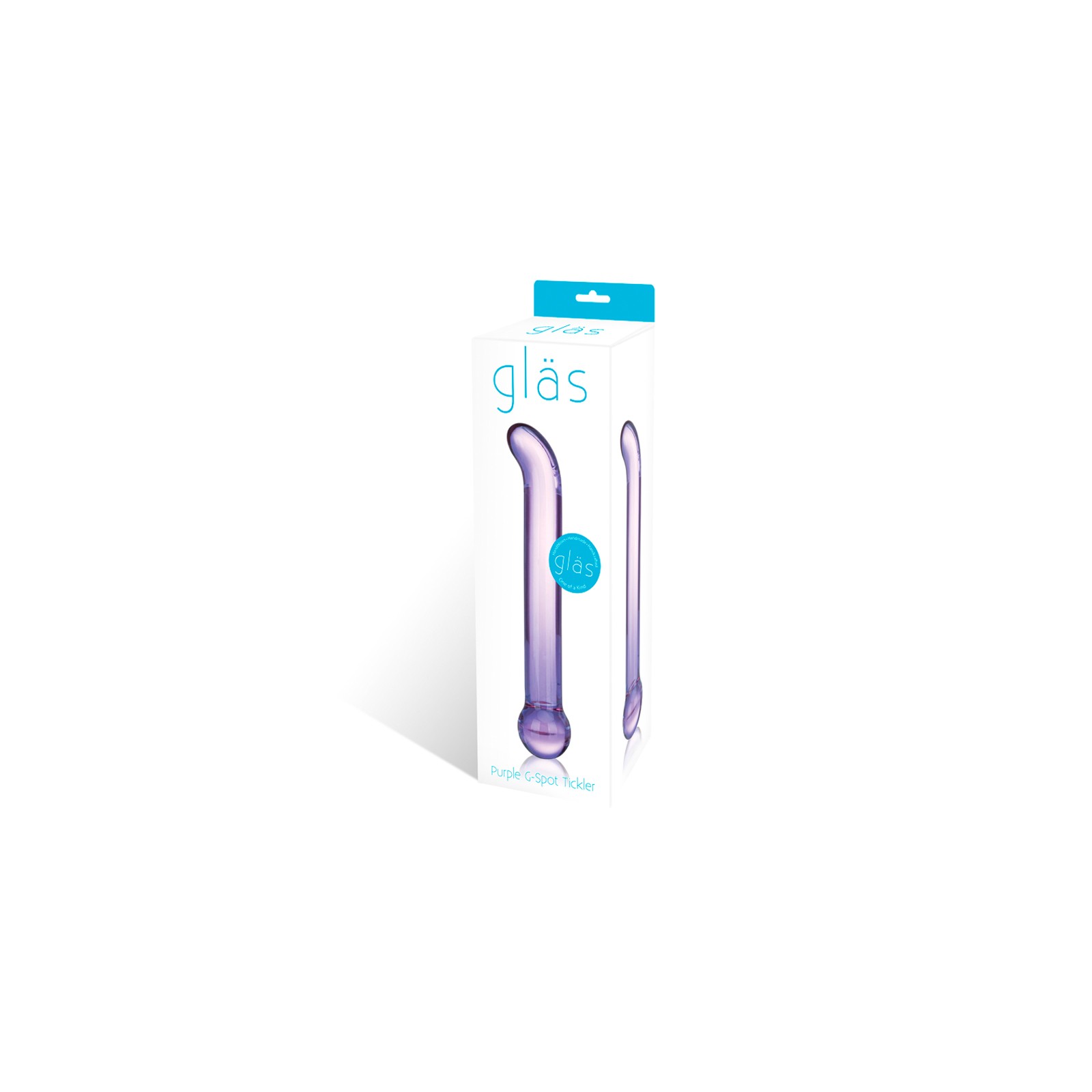 Glas 6.75 in. Dildo de Cristal para G-Spot Púrpura