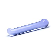 Glas 6.75 in. Dildo de Cristal para G-Spot Púrpura